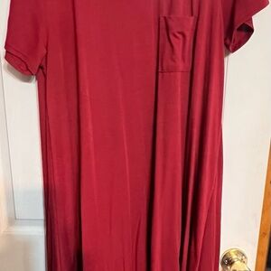 LuLaRoe Burgundy Carly Dress